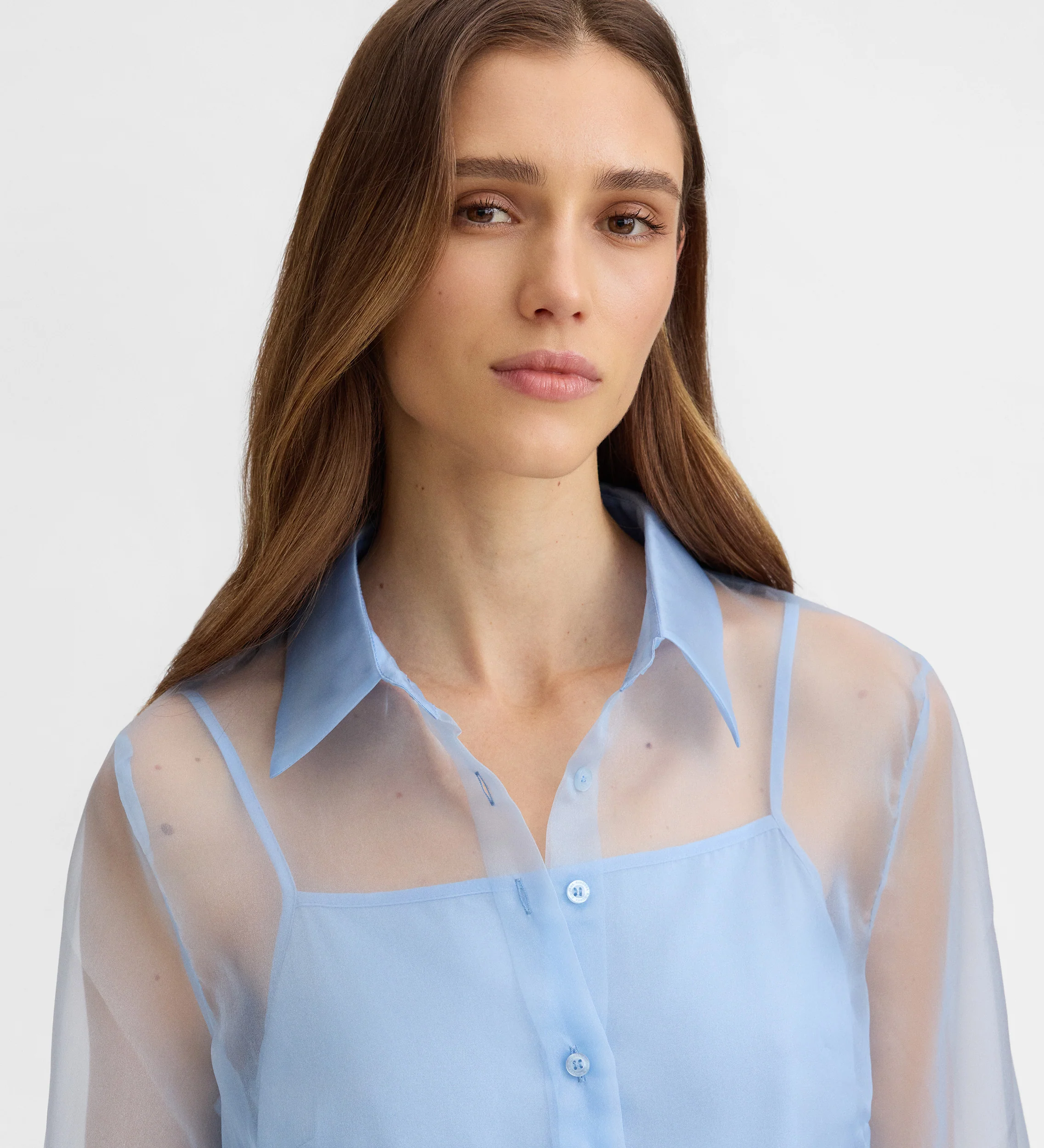 Blusa organza manga larga - Image 4