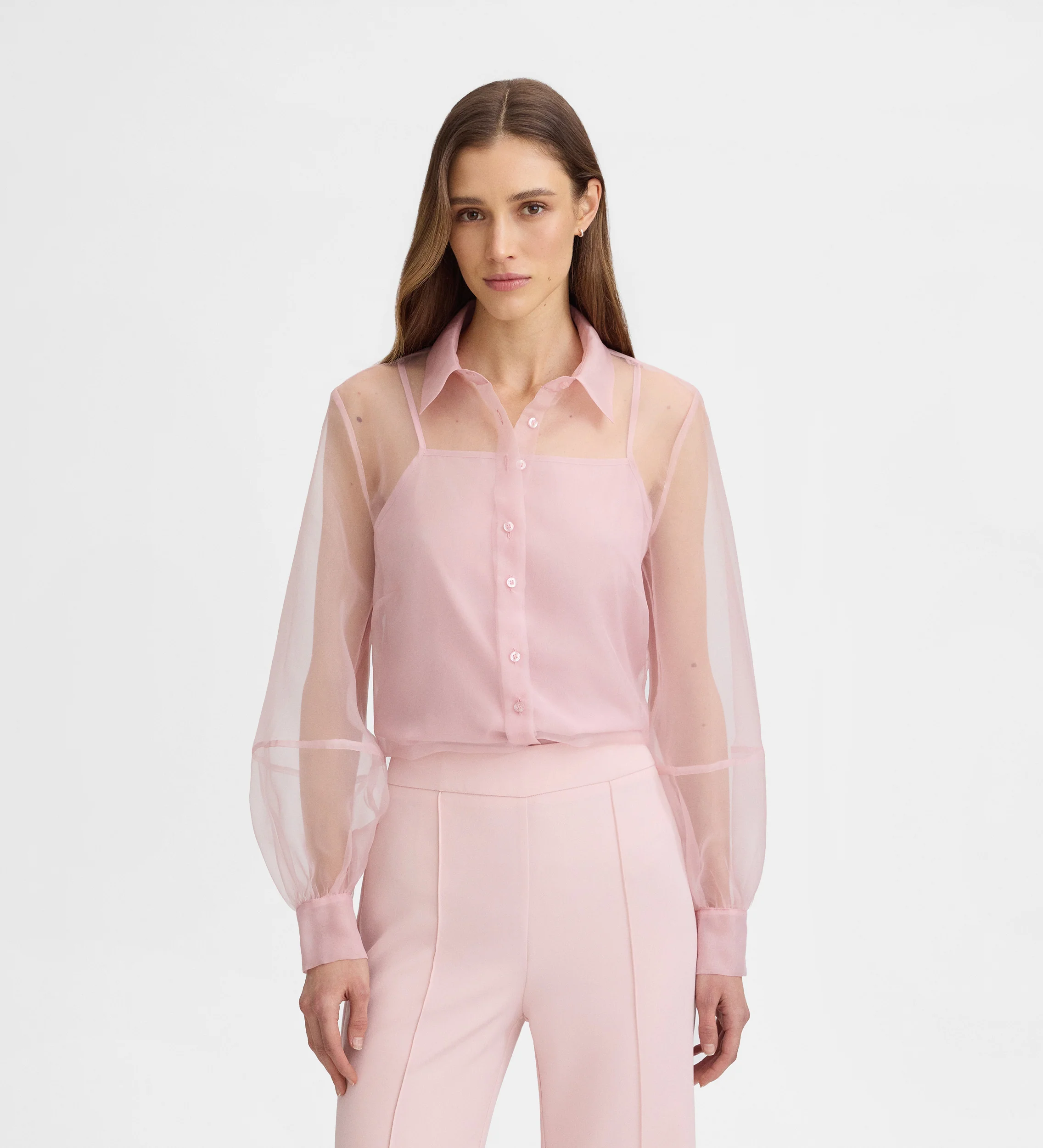 Blusa organza manga larga - Image 3