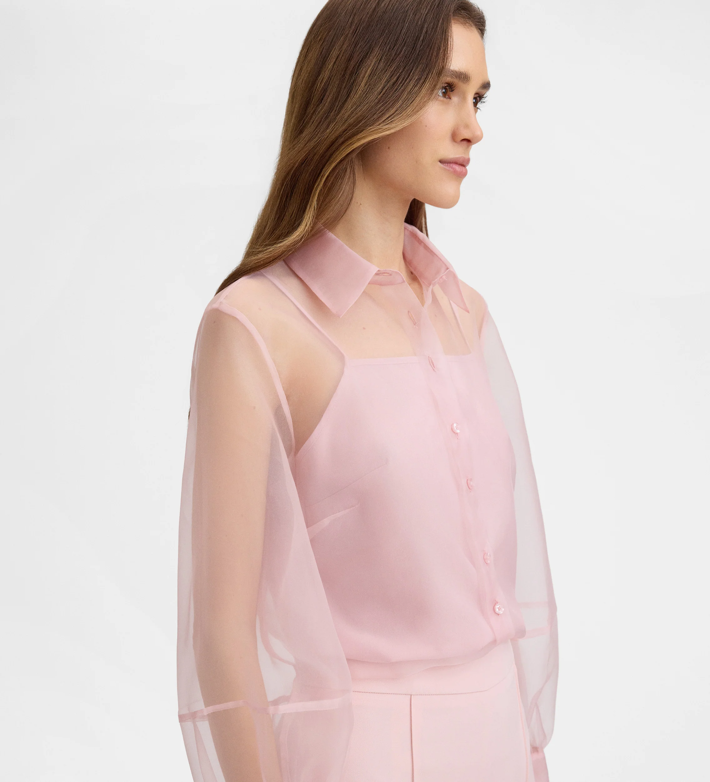 Blusa organza manga larga - Image 4