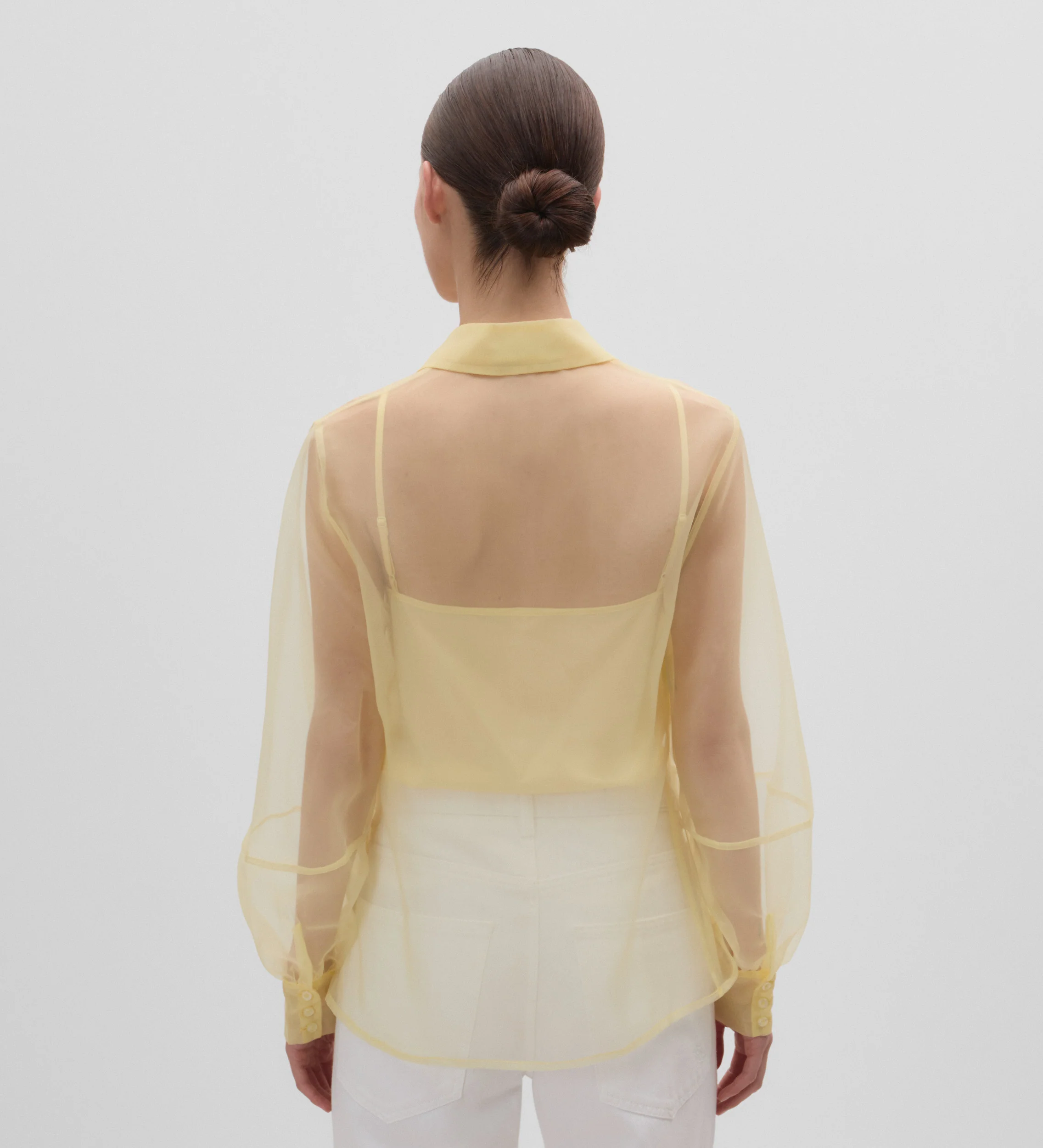 Blusa organza manga larga - Image 4