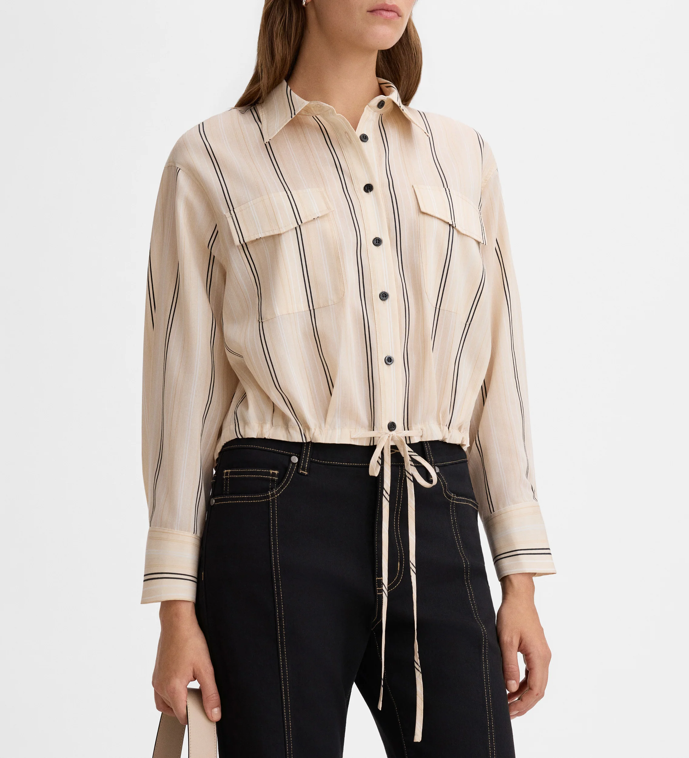 Camisa crop rayas - Image 3