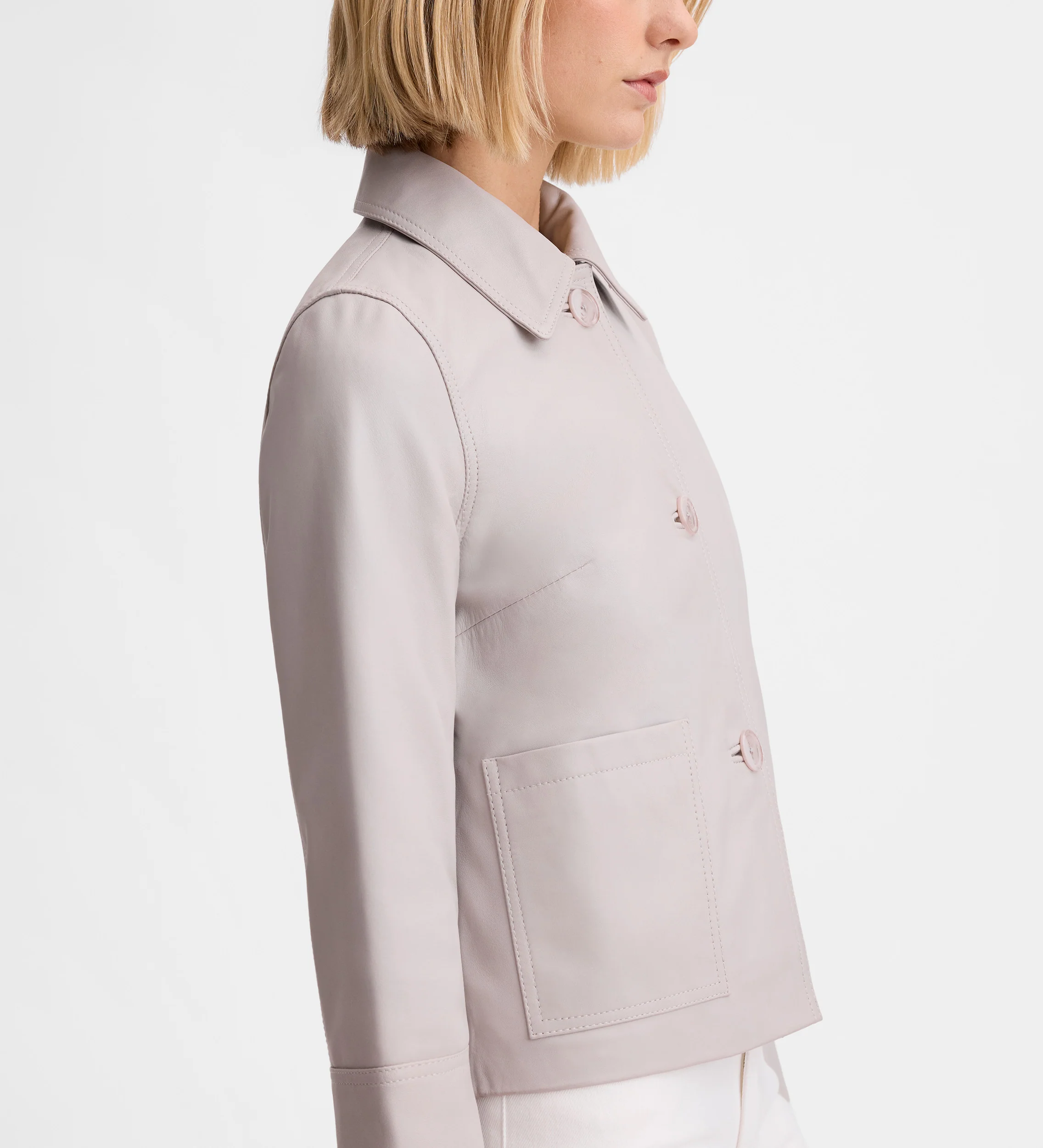 Chaqueta corta piel de napa - Image 4