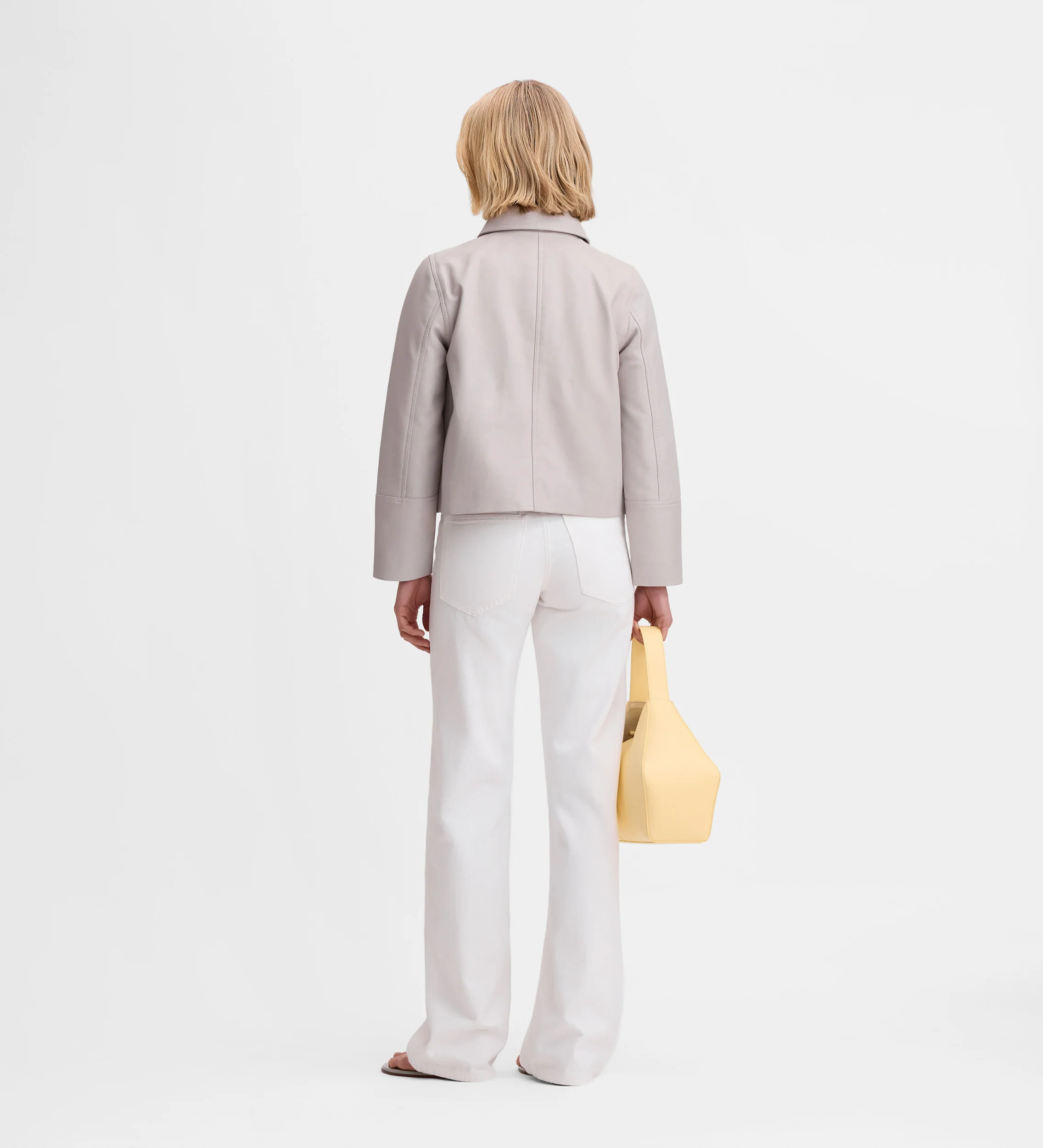 Chaqueta corta piel de napa - Image 5