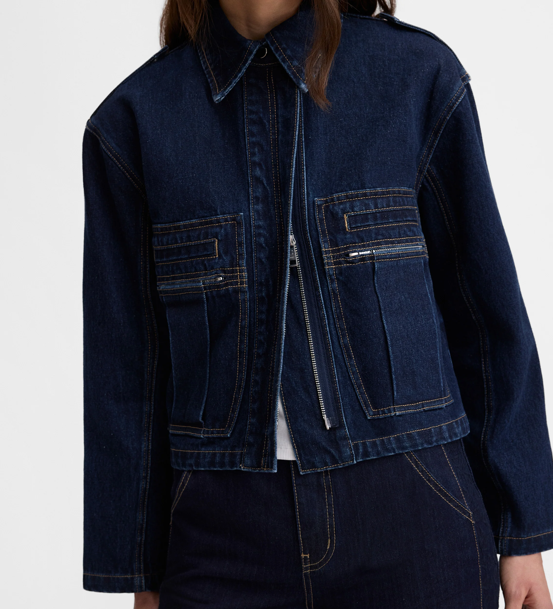 Chaqueta tejana bolsillos - Image 5