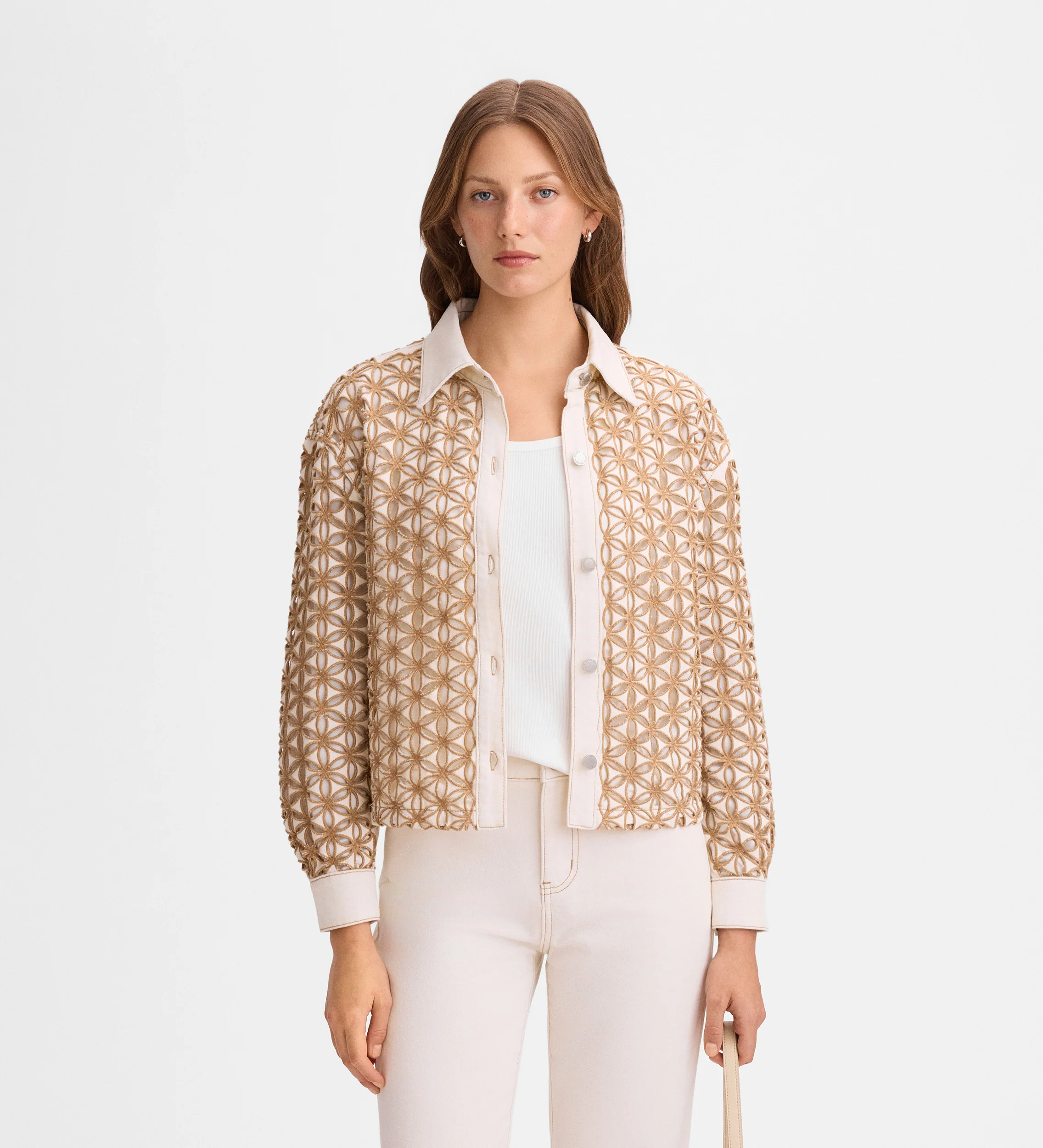 Chaqueta tejana bordado inglés - Image 3