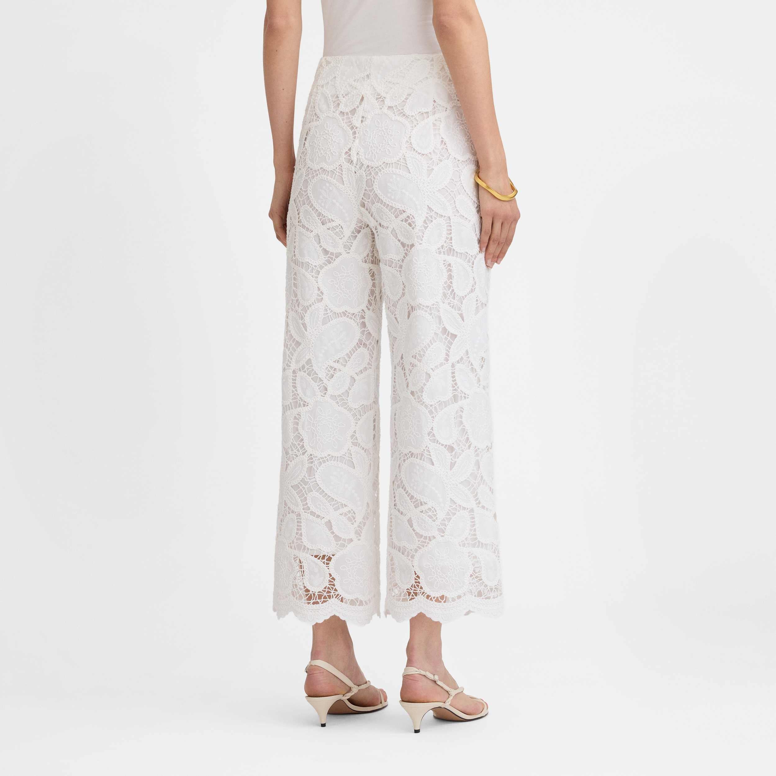 Pantalón crop guipur bordado - Image 4
