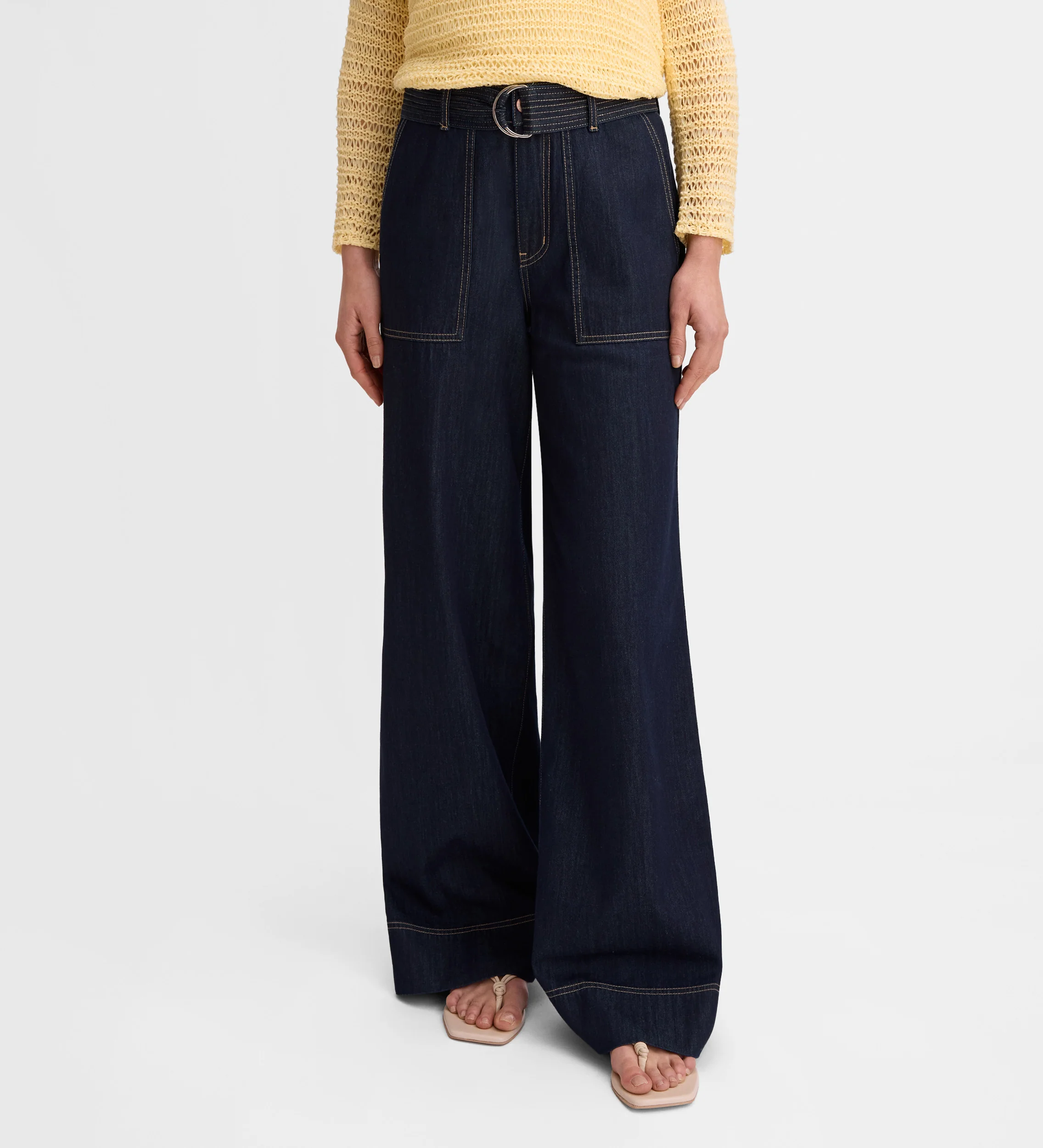 Pantalón denim pespuntes - Image 3