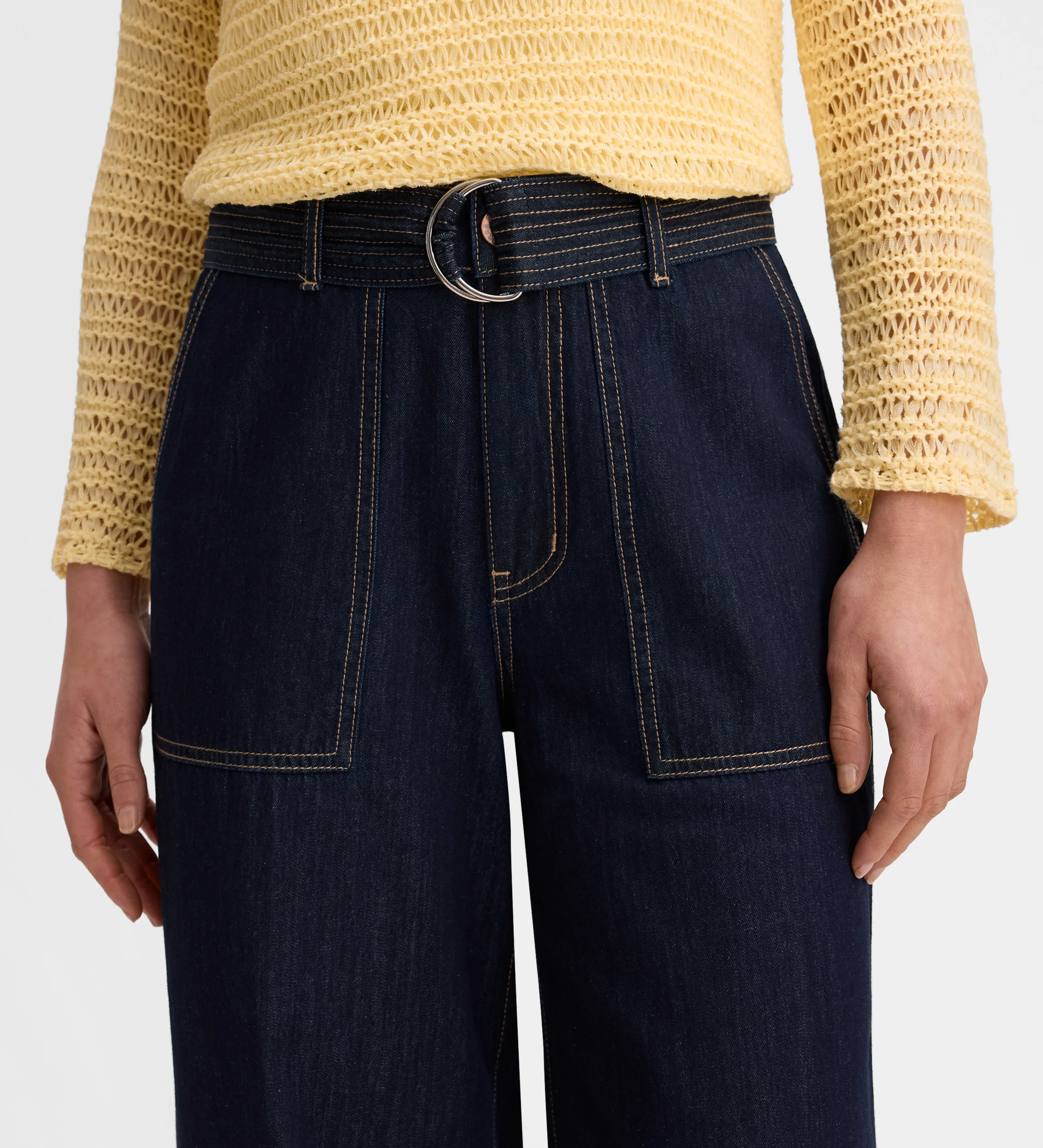 Pantalón denim pespuntes - Image 4