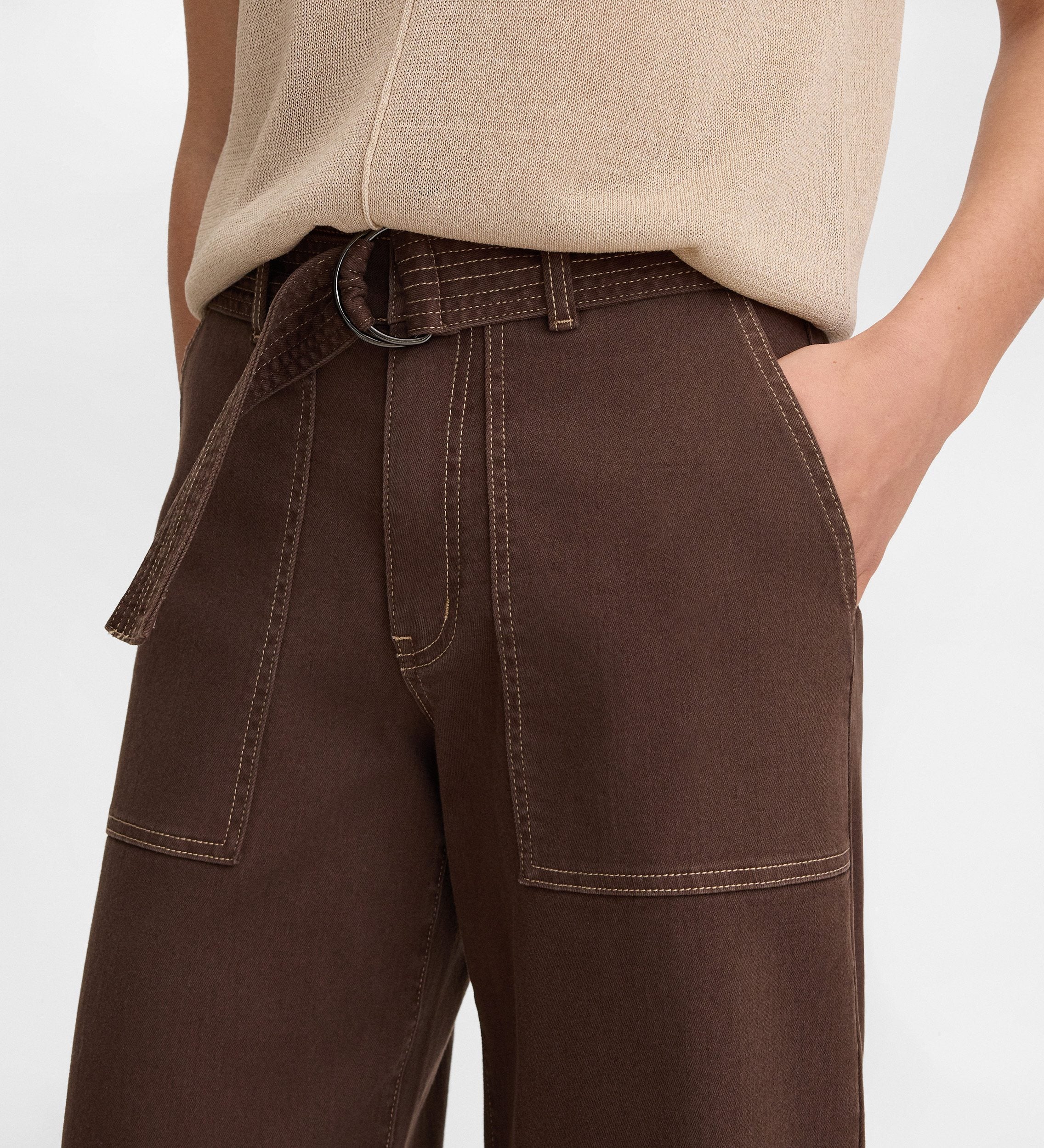Pantalón denim pespuntes - Image 4