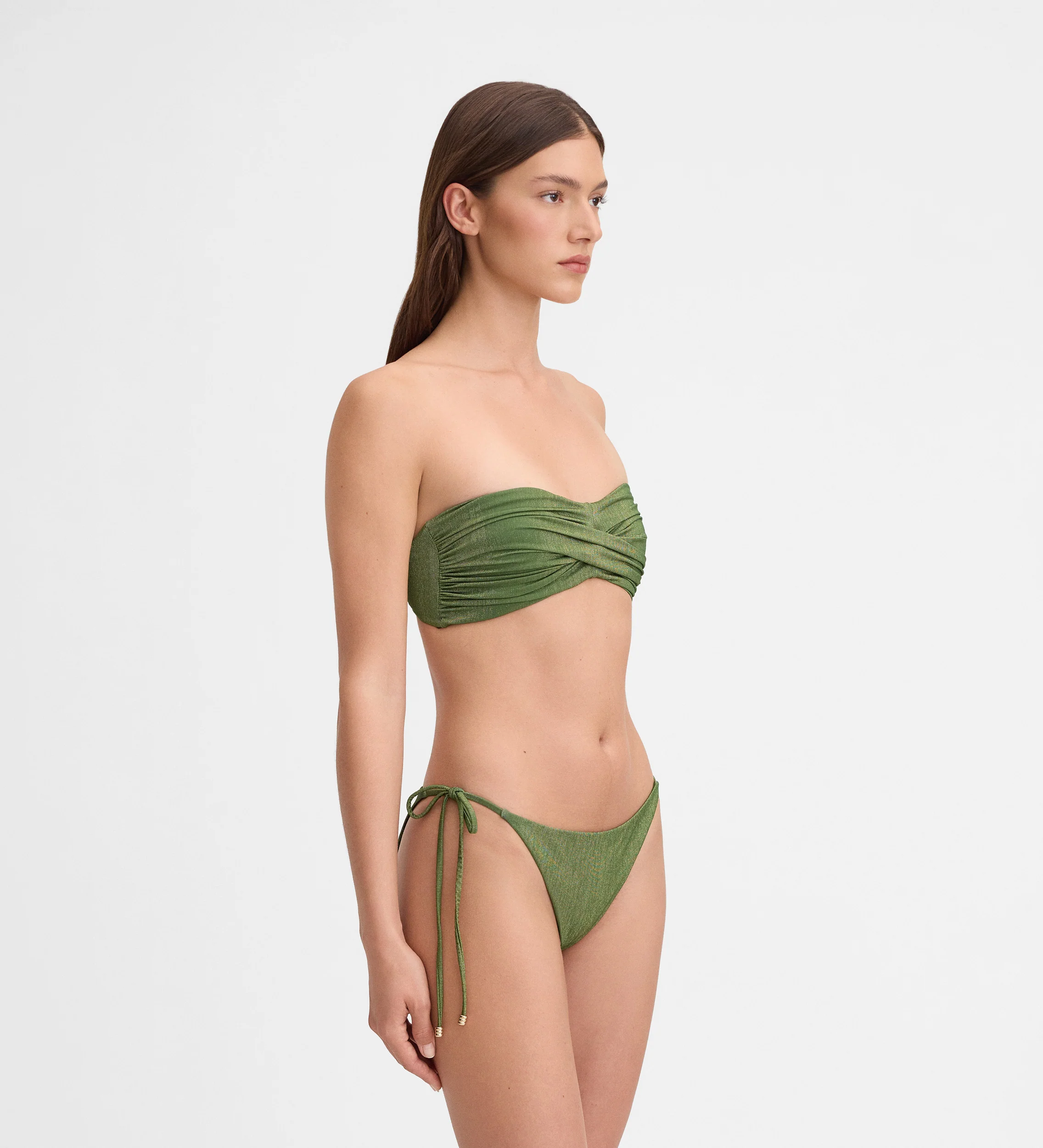 Top bikini bandeau drapeado - Image 3