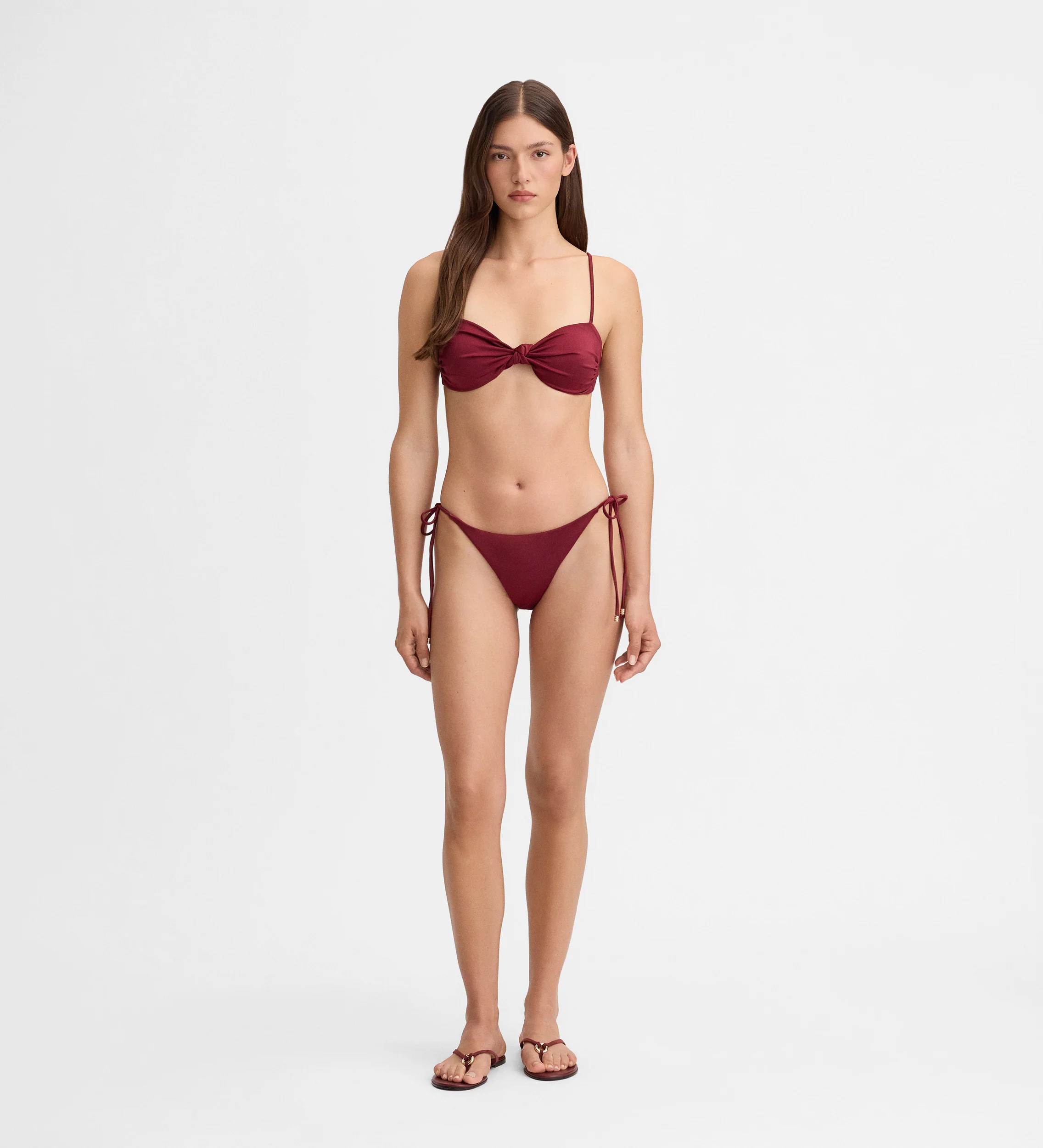 Top bikini fruncido