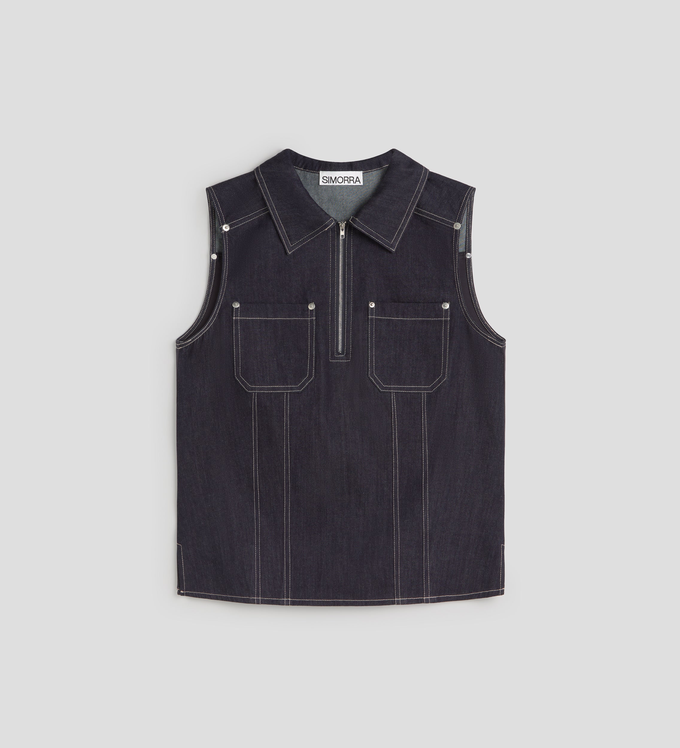 Top denim pespuntes - Image 6
