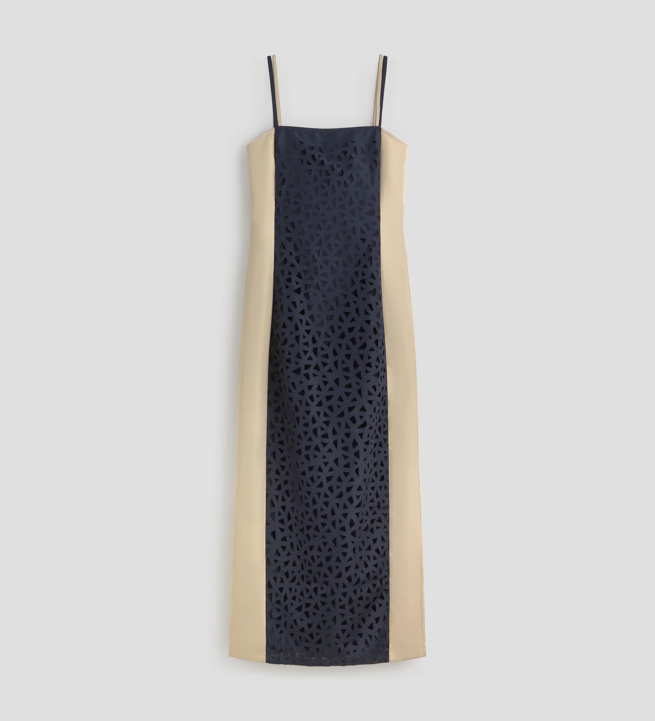 Vestido bicolor troquelado - Image 5