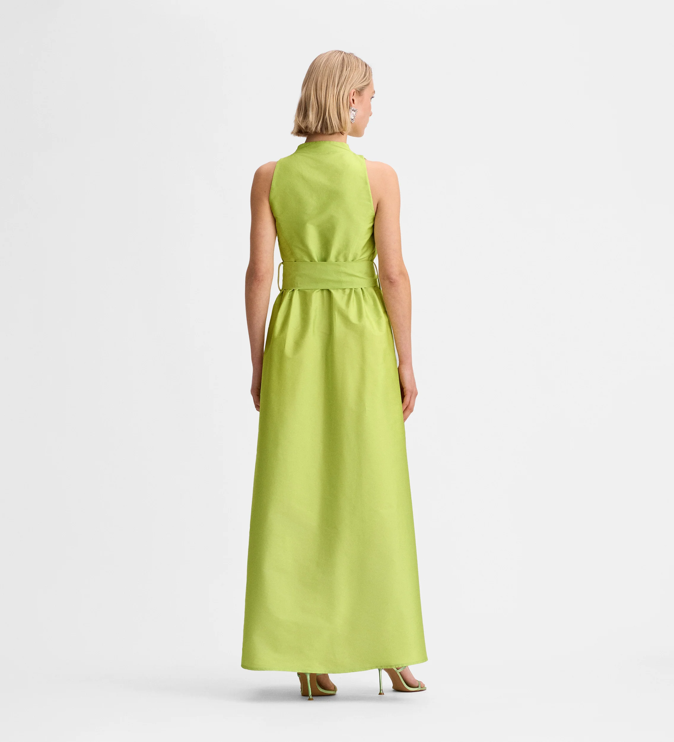Vestido largo tafetán - Image 4