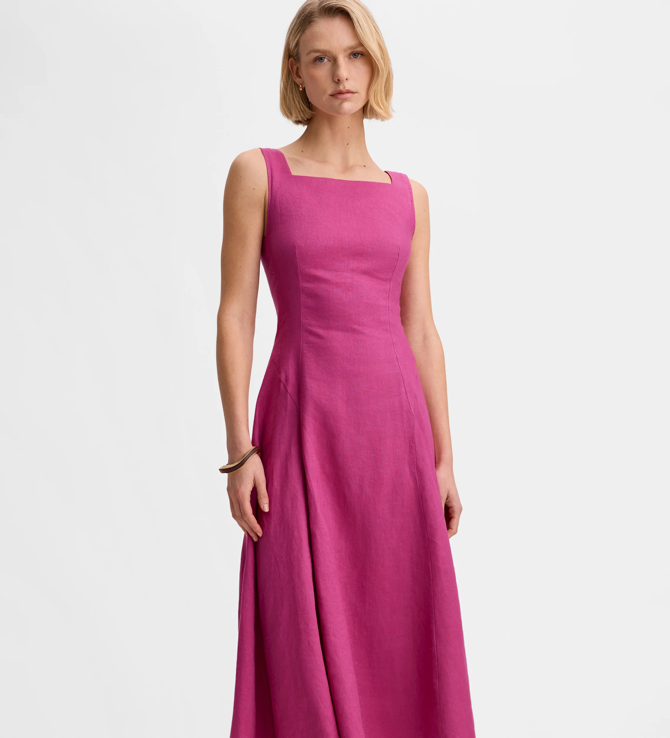 Vestido midi lino - Image 3