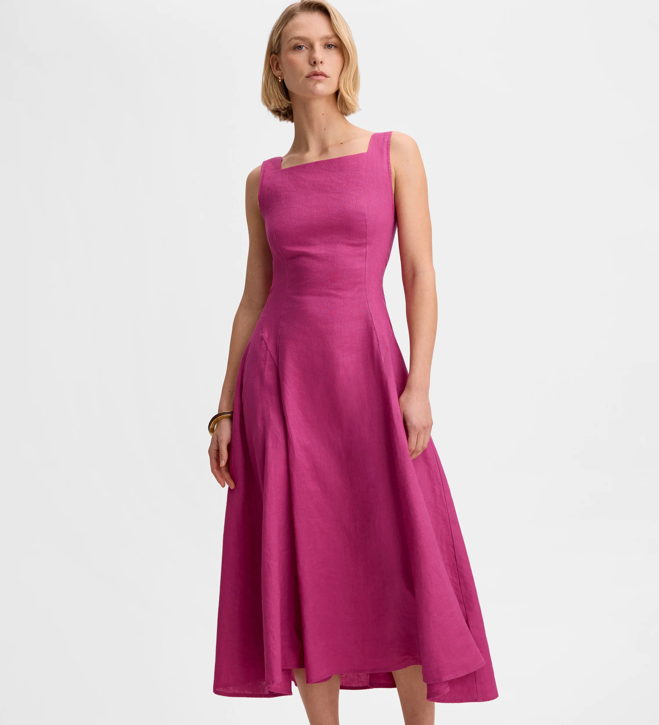 Vestido midi lino - Image 4