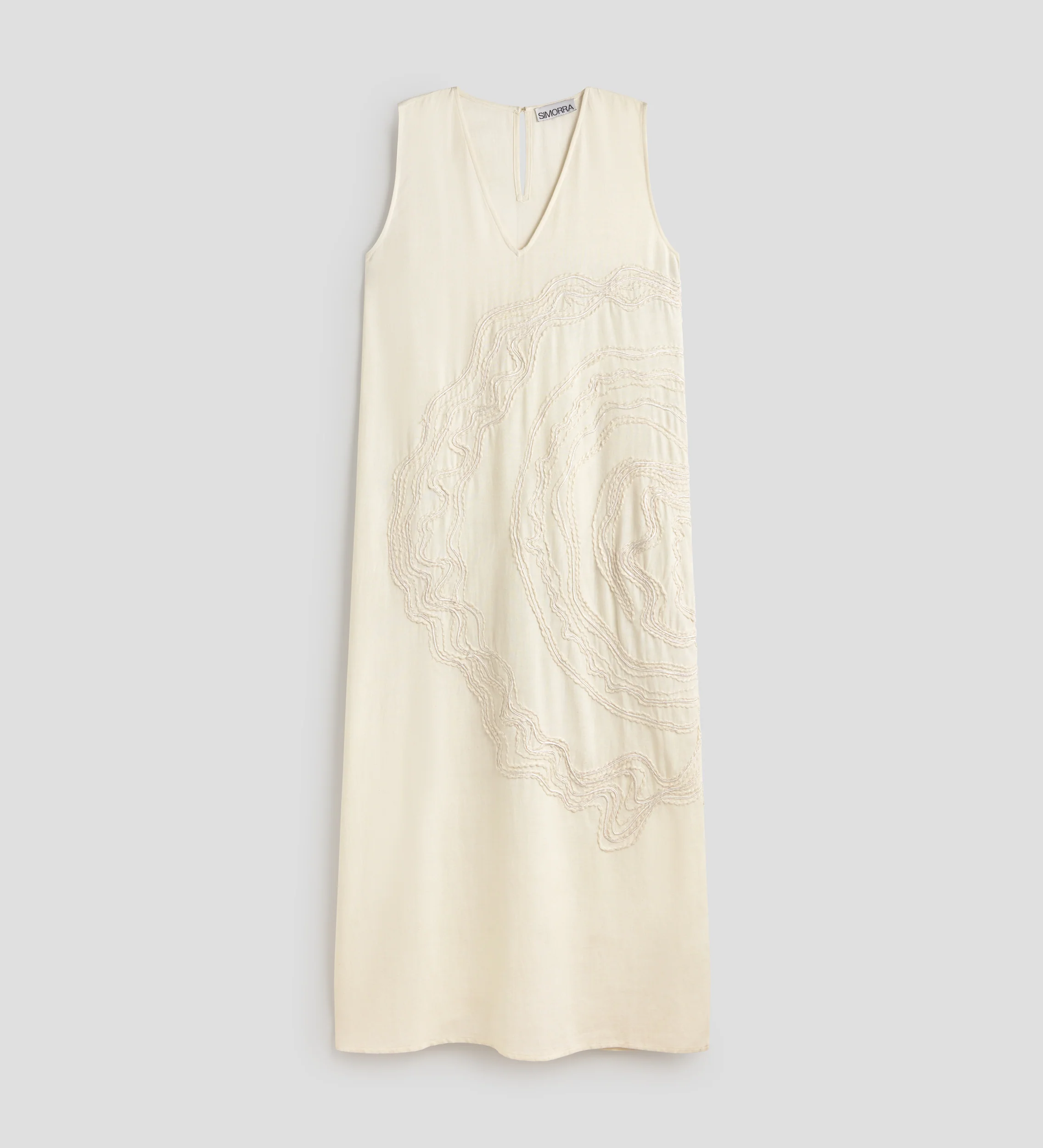 Vestido pico bordado