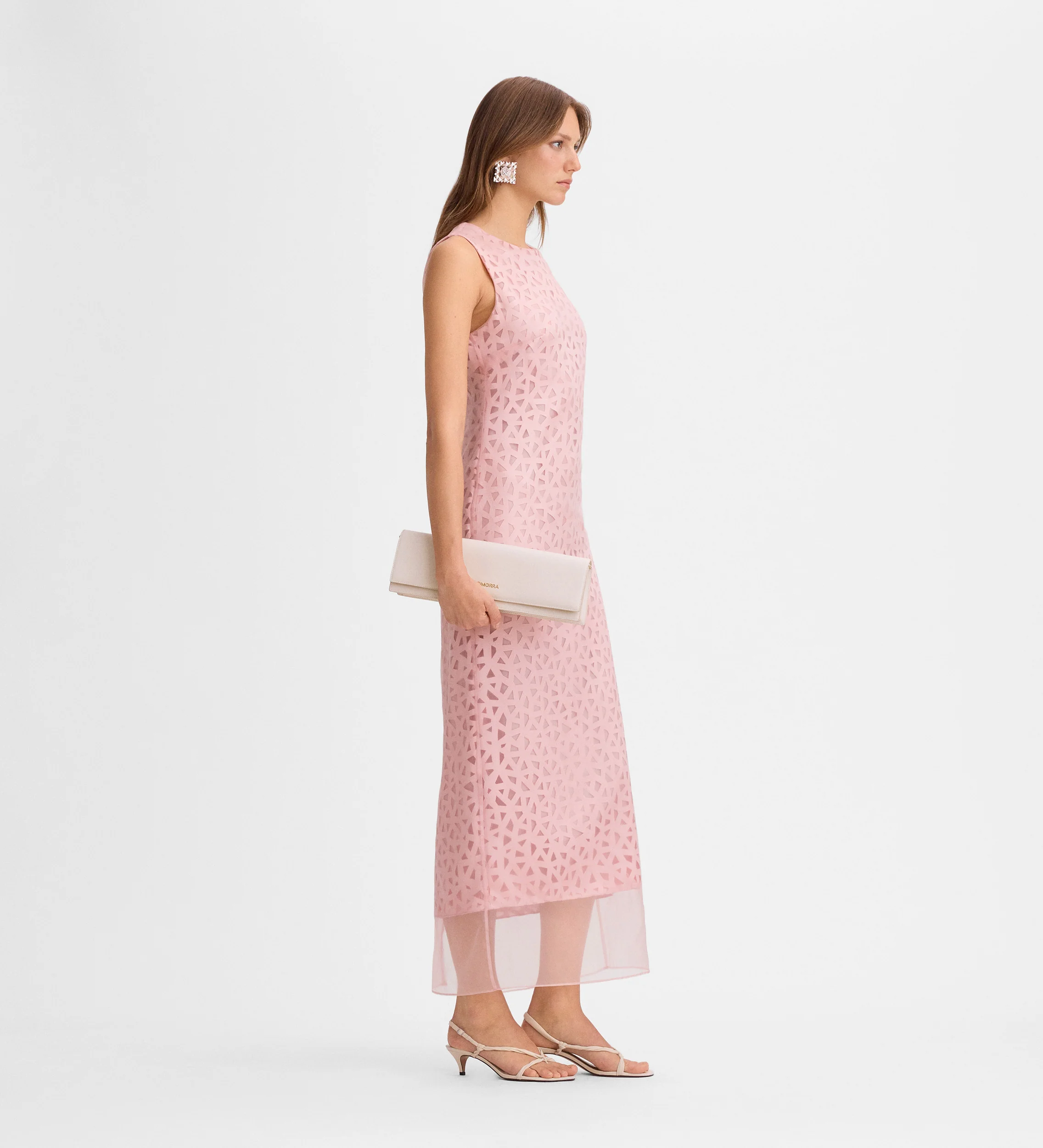 Vestido satén troquelado - Image 3