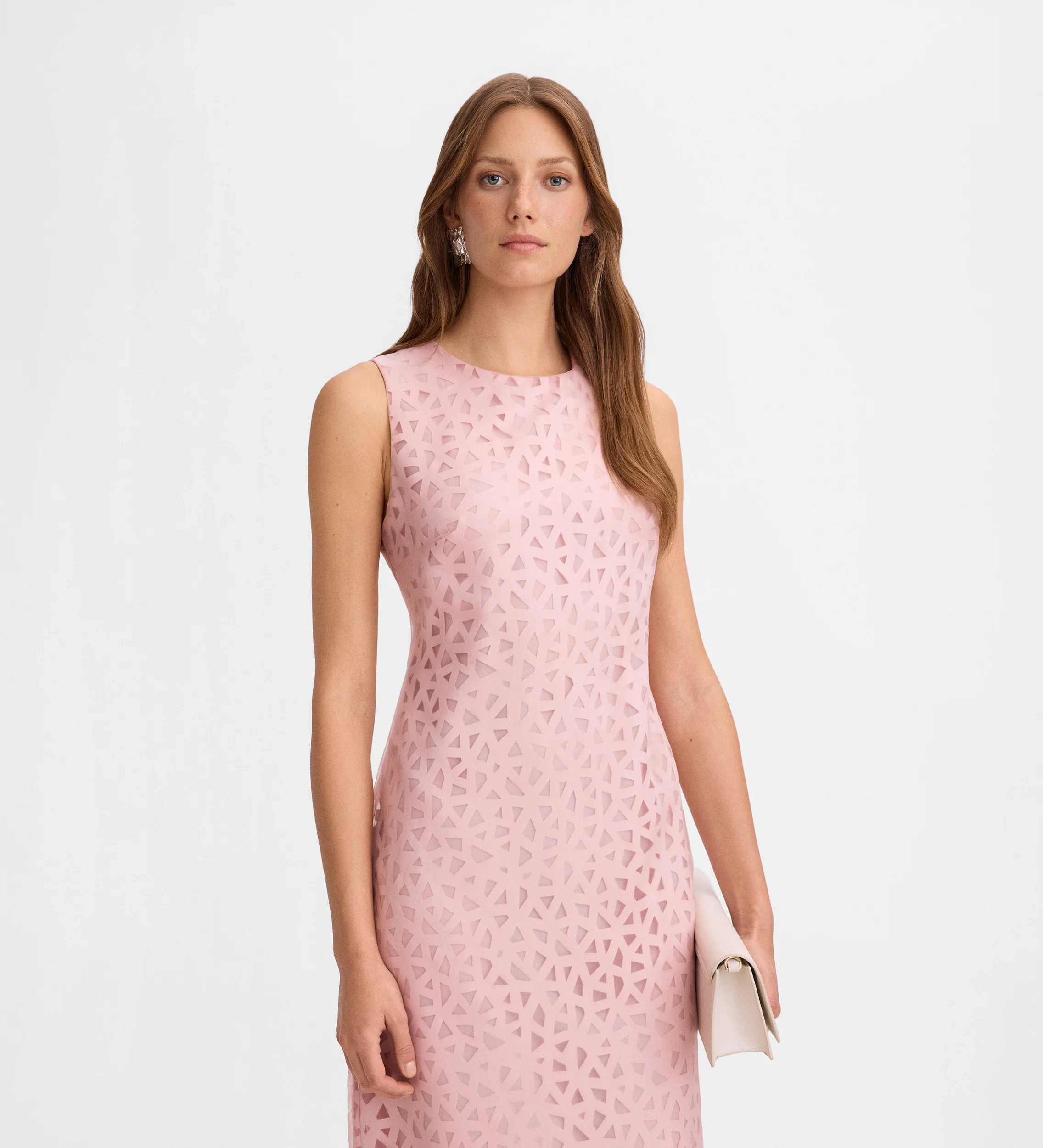 Vestido satén troquelado - Image 4